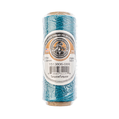 Gudebrod Waxed Thread 3ply 500ft Spool 0.38mm thick