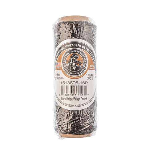 Gudebrod Waxed Thread 3ply 500ft Spool 0.38mm thick