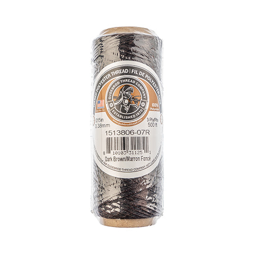 Gudebrod Waxed Thread 3ply 500ft Spool 0.38mm thick