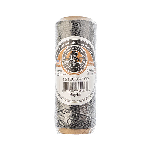 Gudebrod Waxed Thread 3ply 500ft Spool 0.38mm thick