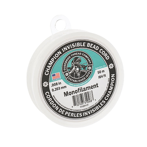 Gudebrod Champion Invisible Bead Cord Monofilament .008in (0.203mm)