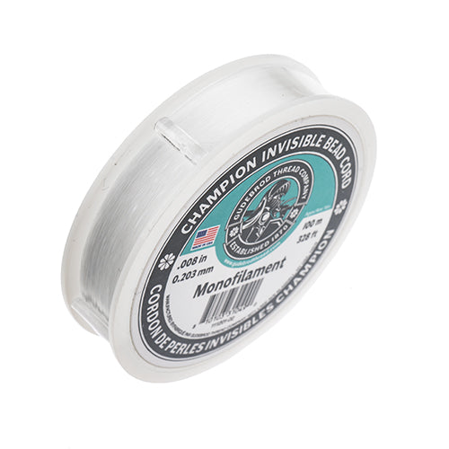Gudebrod Champion Invisible Bead Cord Monofilament .008in (0.203mm) 
