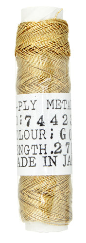 Metallic Lamé Thread 1 Ply 27m Spool Gold
