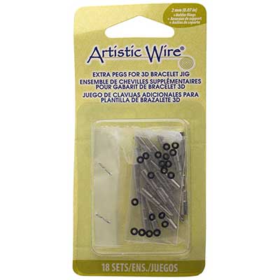 3d Bracelet Jig Extra Pegs Length 22 mm 2mm 18pc With Holder Rings