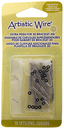 3d Bracelet Jig Extra Pegs Length 22 mm 2mm 18pc With Holder Rings
