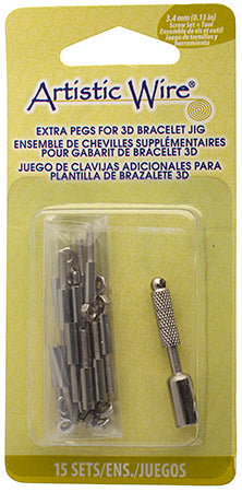3d Bracelet Jig Extra Pegs Length 22 mm 3.4mm 15Sets With Nuts Plus Socket Tool