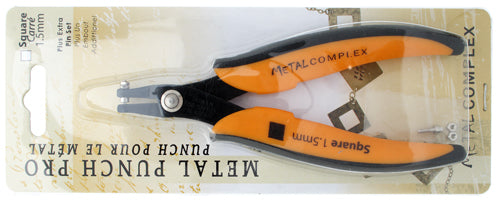Metal Complex Plier Hole Punch With 1 Extra Pin Set Square 1.5mm