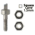Metal Complex Replacement Pins 2 Sets Square 1.5mm