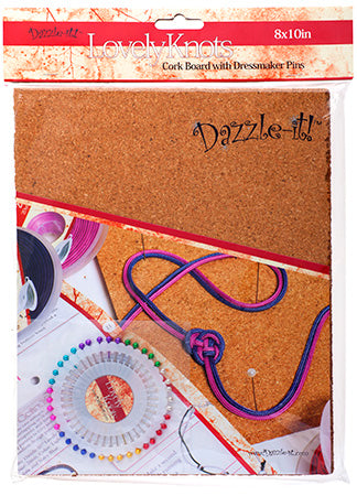 Lovely Knots Cork Board With Pins 8x10Inches