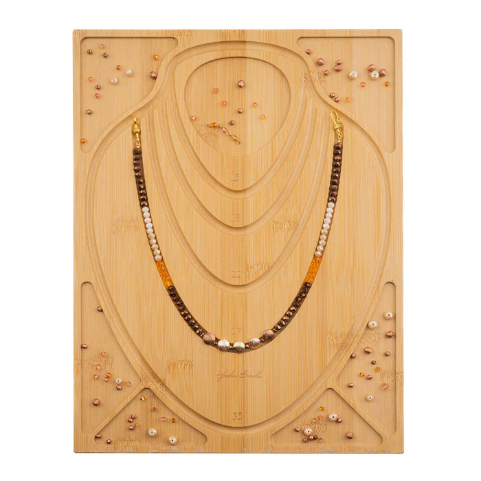 Wood Bead Board Necklace Styling 29x36X1cm