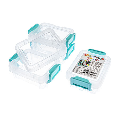 Stackable 4 Containers W/ 4 Lids Each 3x2.5X1in — Cosplay Supplies Inc