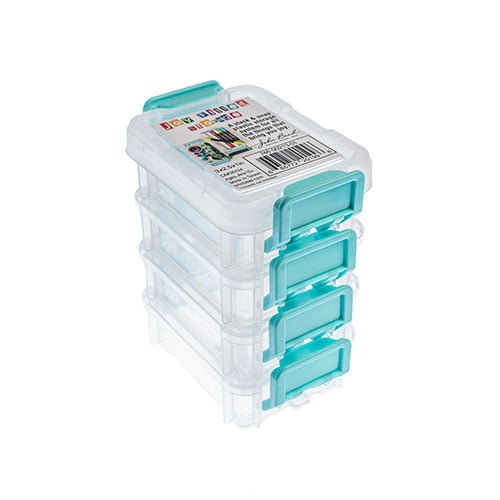 Stackable 4 Containers W/ 4 Lids Each 3x2.5X1in