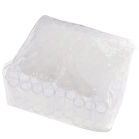 Vial - Plastic With Black Cap Approx 62x22mm (20g)