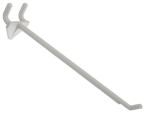 Plastic 6" White Peg Hooks For Metal Grid