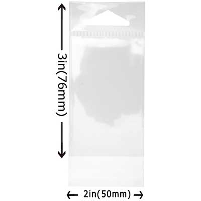 Lip-N-Tape Header Bag Clear 2x3 Inch 1 Inch Lip (1.6ml)