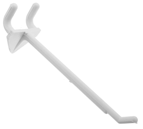 Peg Hook - Plastic 4Inch White