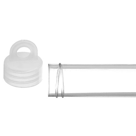 Vial - Slim Plastic With White Alabaster Cap (22g) 124x16mm
