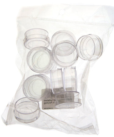 Plastic Clear Round Containers (3x1.2cm) 12pcs in Polybag