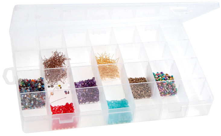 Plastic Box (34.8x22x4.8cm) With 28 Compartments