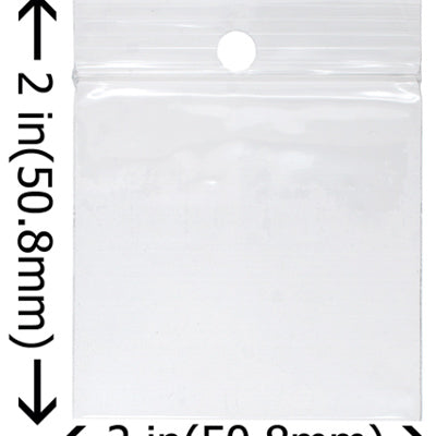 Zip Lock Bag Crystal Clear With Hole