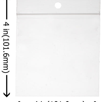 Zip Lock Bag Crystal Clear With Hole