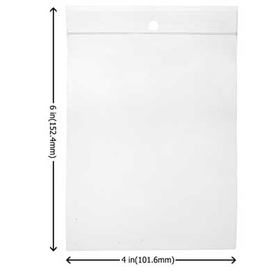 Zip Lock Bag Crystal Clear With Hole
