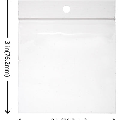 Zip Lock Bag Crystal Clear With Hole (3mil)