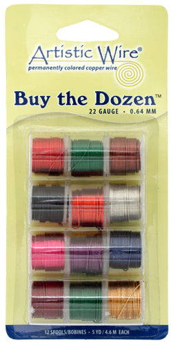 Art Wire Multi 12 Spools - 5 Yards Each