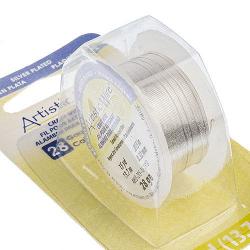 Art Wire 28ga Lead/Nickel Safe Non-Tarnish Silver