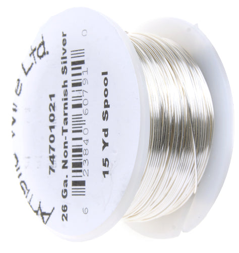 Art Wire 26ga Lead/Nickel Safe Non-Tarnish Silver