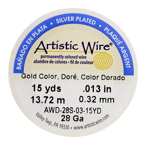 Silver Plated Wire 28ga Lead/Nickel Safe Gold