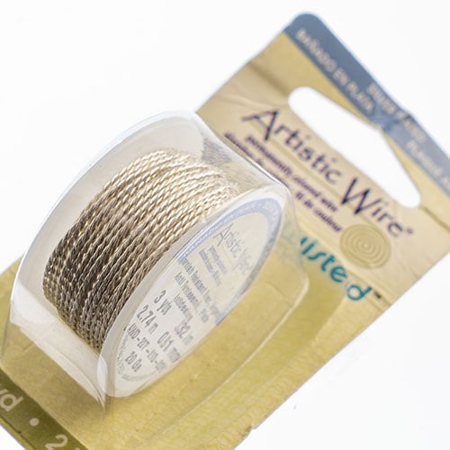 Artistic Wire Twisted-Silver - 20 Gauge, 3yd