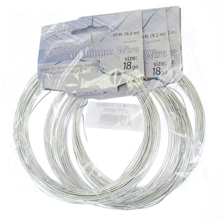 Aluminum Wire 18ga (1.2mm) 30ft Round 