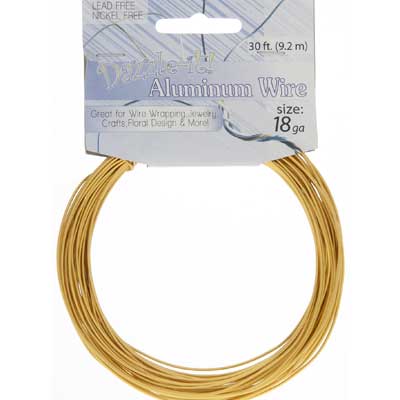Aluminum Wire 18ga (1.2mm) 30ft Round