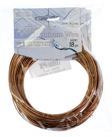 Aluminum Wire 18ga (1.2mm) 30ft Round 
