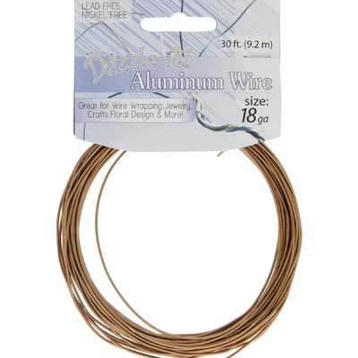 Aluminum Wire 18ga (1.2mm) 30ft Round