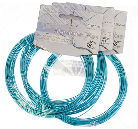Aluminum Wire 18ga (1.2mm) 30ft Round 