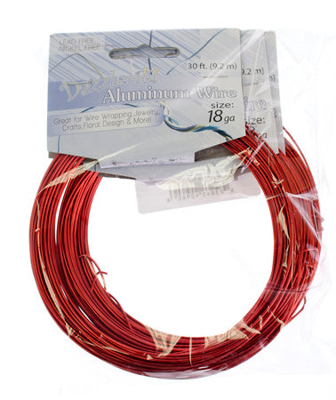 Aluminum Wire 18ga (1.2mm) 30ft Round 