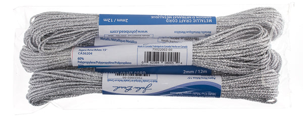 Metallic Braided Cord 2mm 12m 