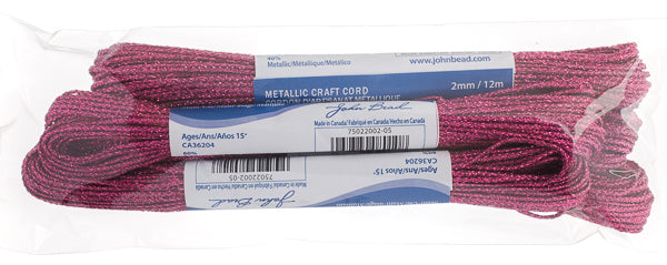 Metallic Braided Cord 2mm 12m 