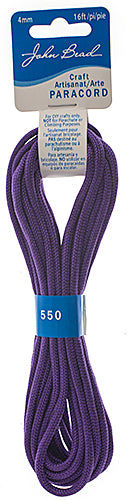 Craft Paracord 16ft (4.8m) 4mm 