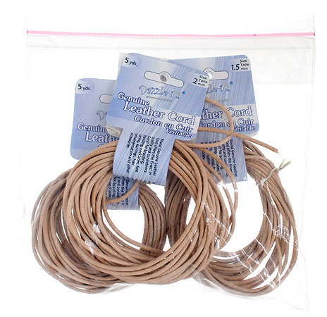 Dazzle-It Genuine Leather Cord 1.5mm Round  5yds