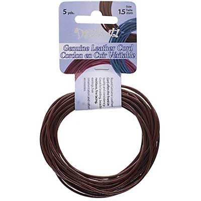 Dazzle-It Genuine Leather Cord 1.5mm Round  5yds