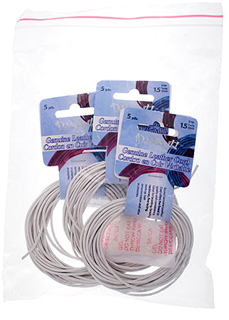 Dazzle-It Genuine Leather Cord 1.5mm Round  5yds