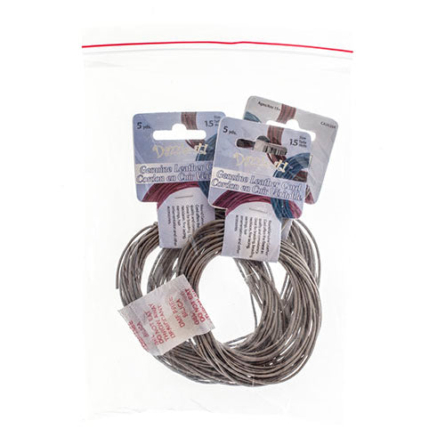 Dazzle-It Genuine Leather Cord 1.5mm Round  5yds