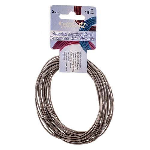 Dazzle-It Genuine Leather Cord 1.5mm Round  5yds