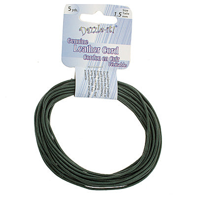 Dazzle-It Genuine Leather Cord 1.5mm Round  5yds