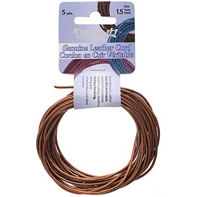 Dazzle-It Genuine Leather Cord 1.5mm Round  5yds