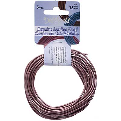 Dazzle-It Genuine Leather Cord 1.5mm Round  5yds