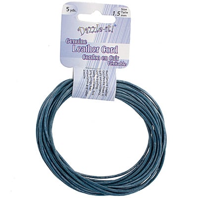 Dazzle-It Genuine Leather Cord 1.5mm Round  5yds
